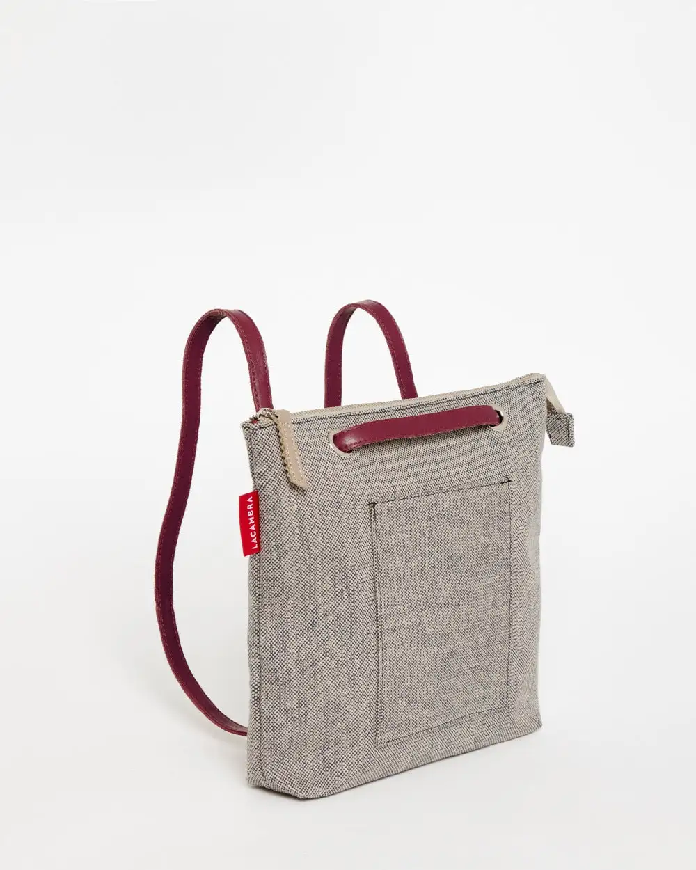 GRAY CANVAS Mini Backpack Bag - Image 16