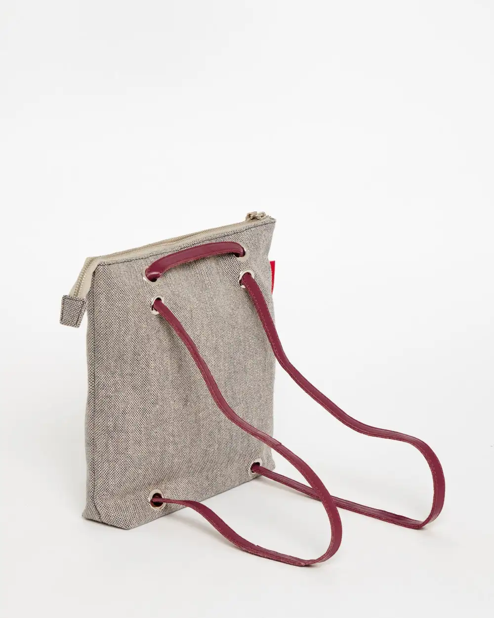 GRAY CANVAS Mini Backpack Bag - Image 18