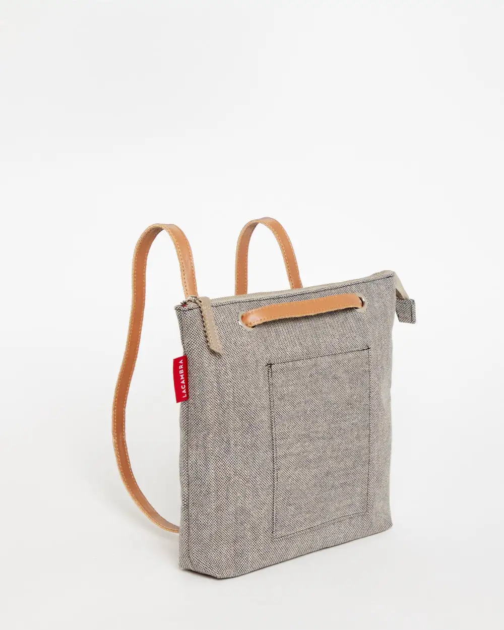 GRAY CANVAS Mini Backpack Bag - Image 22