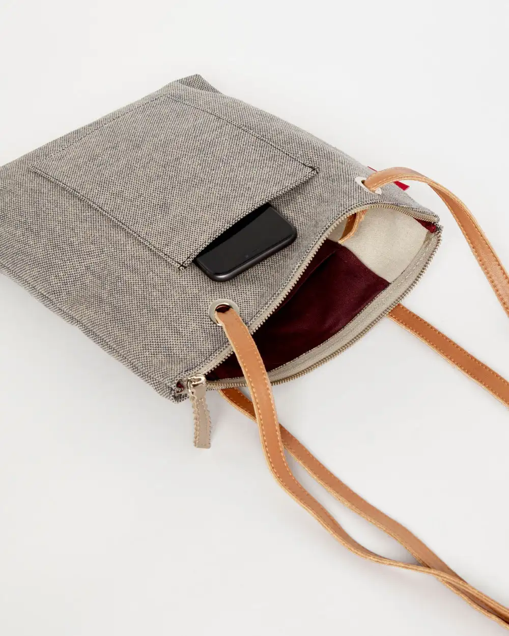 GRAY CANVAS Mini Backpack Bag - Image 23