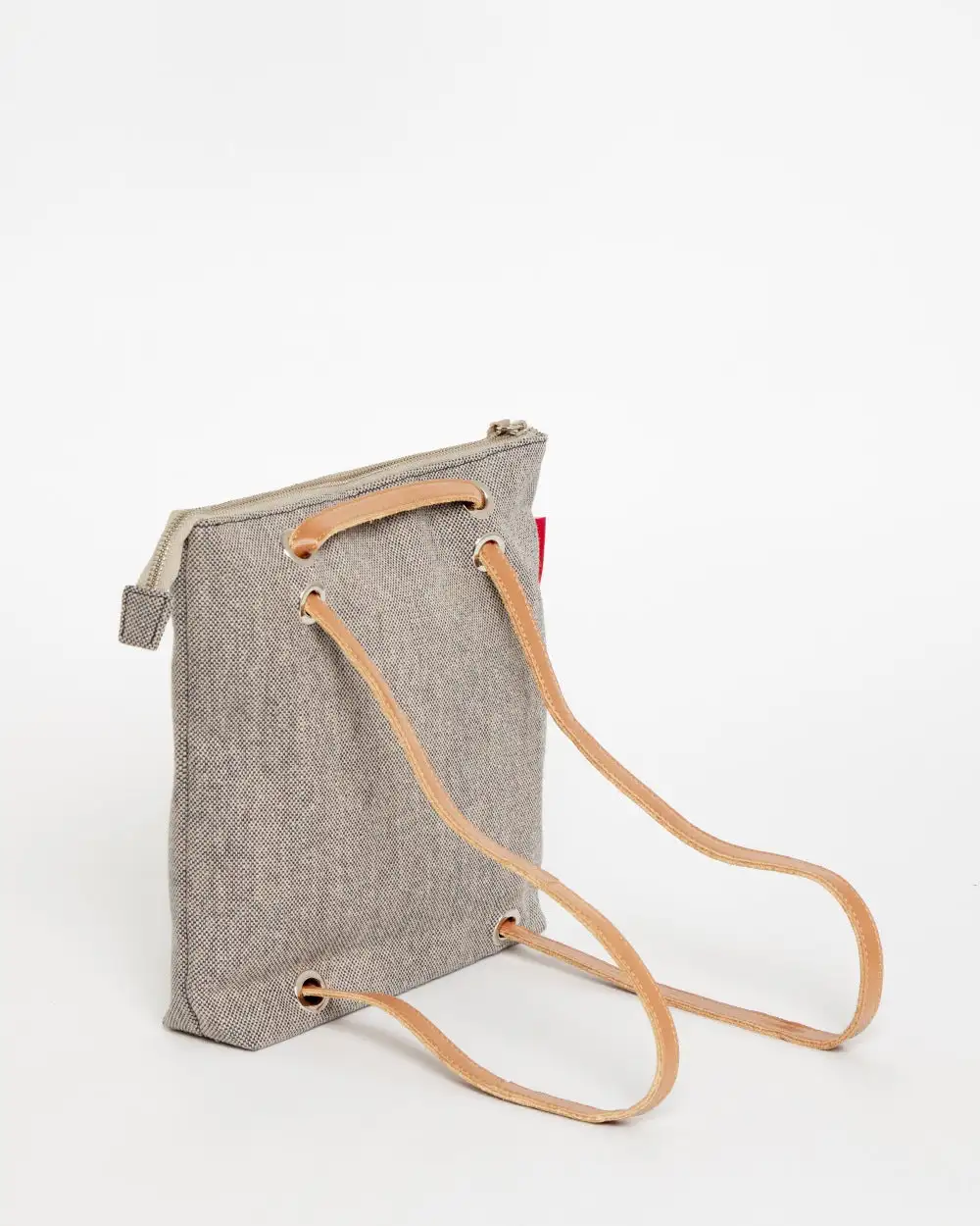 GRAY CANVAS Mini Backpack Bag - Image 24