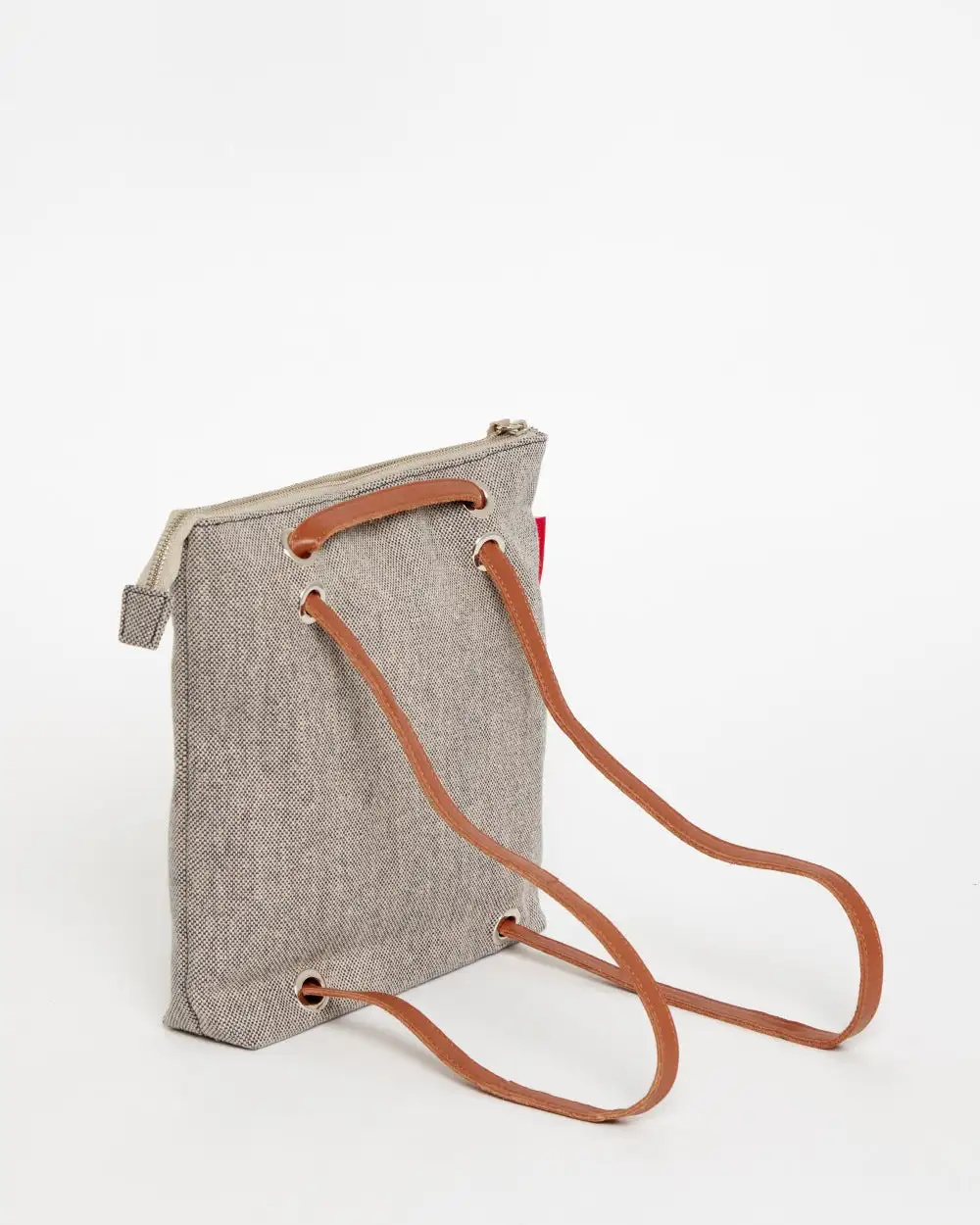 GRAY CANVAS Mini Backpack Bag - Image 30