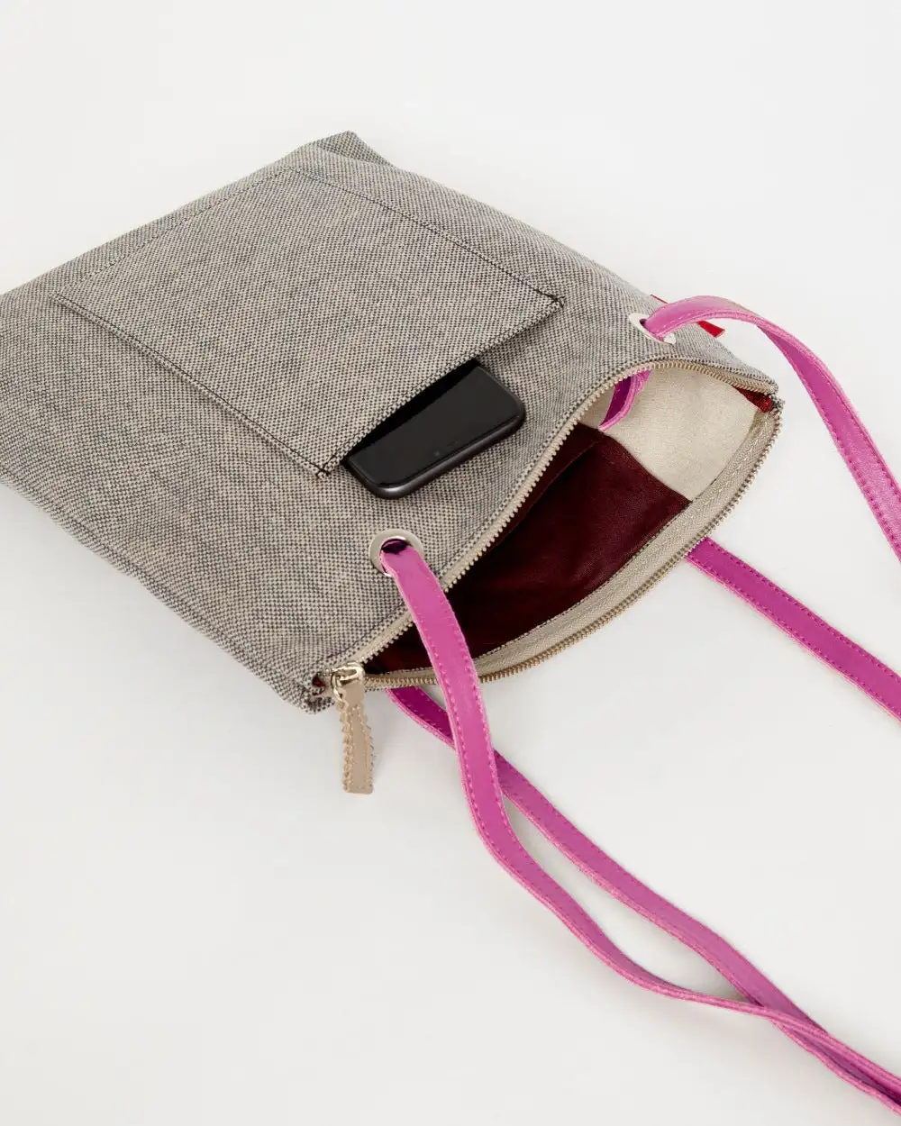 GRAY CANVAS Mini Backpack Bag - Image 35