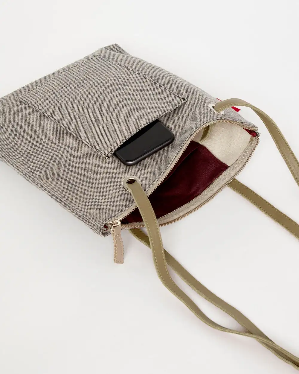 GRAY CANVAS Mini Backpack Bag - Image 47