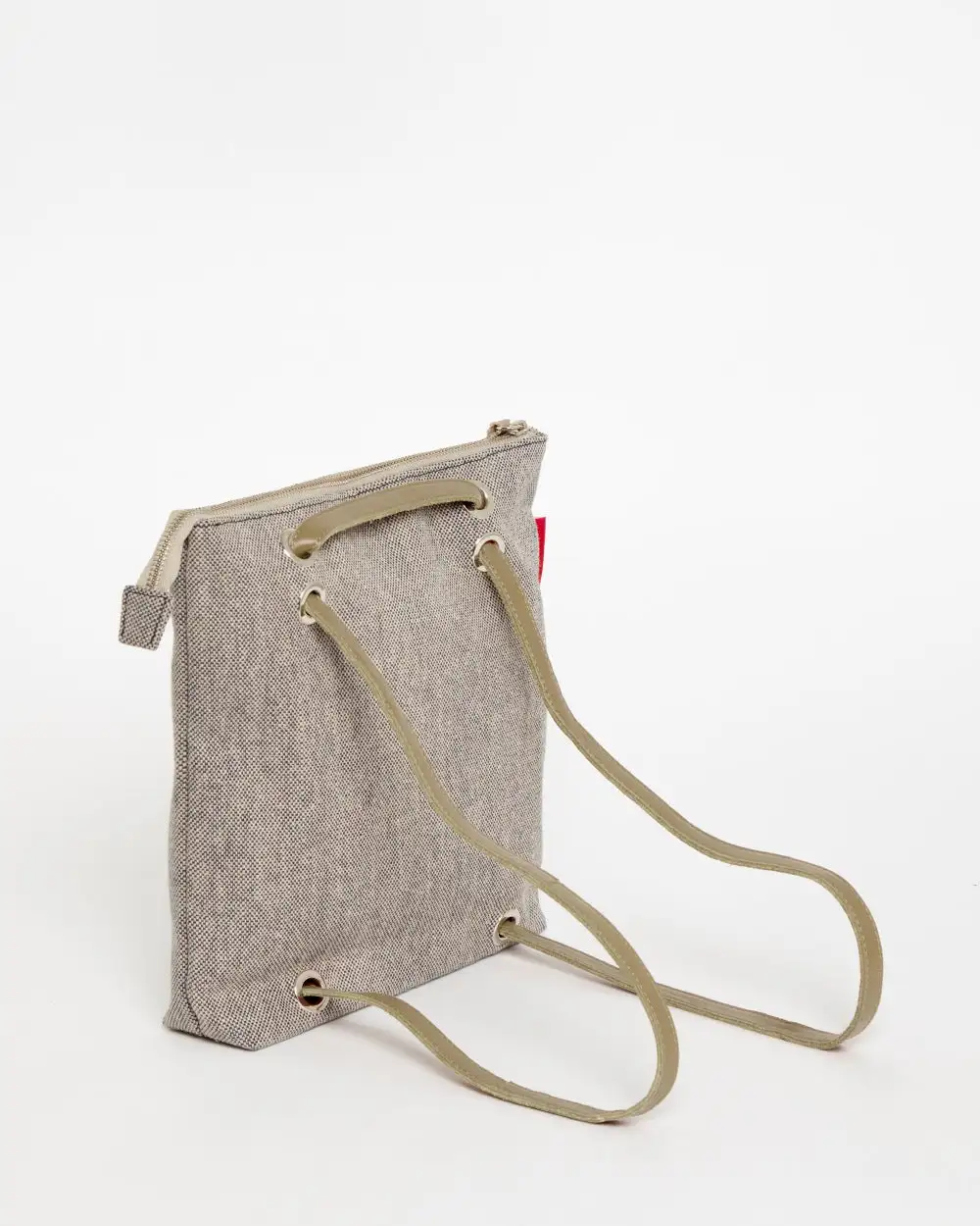 GRAY CANVAS Mini Backpack Bag - Image 48