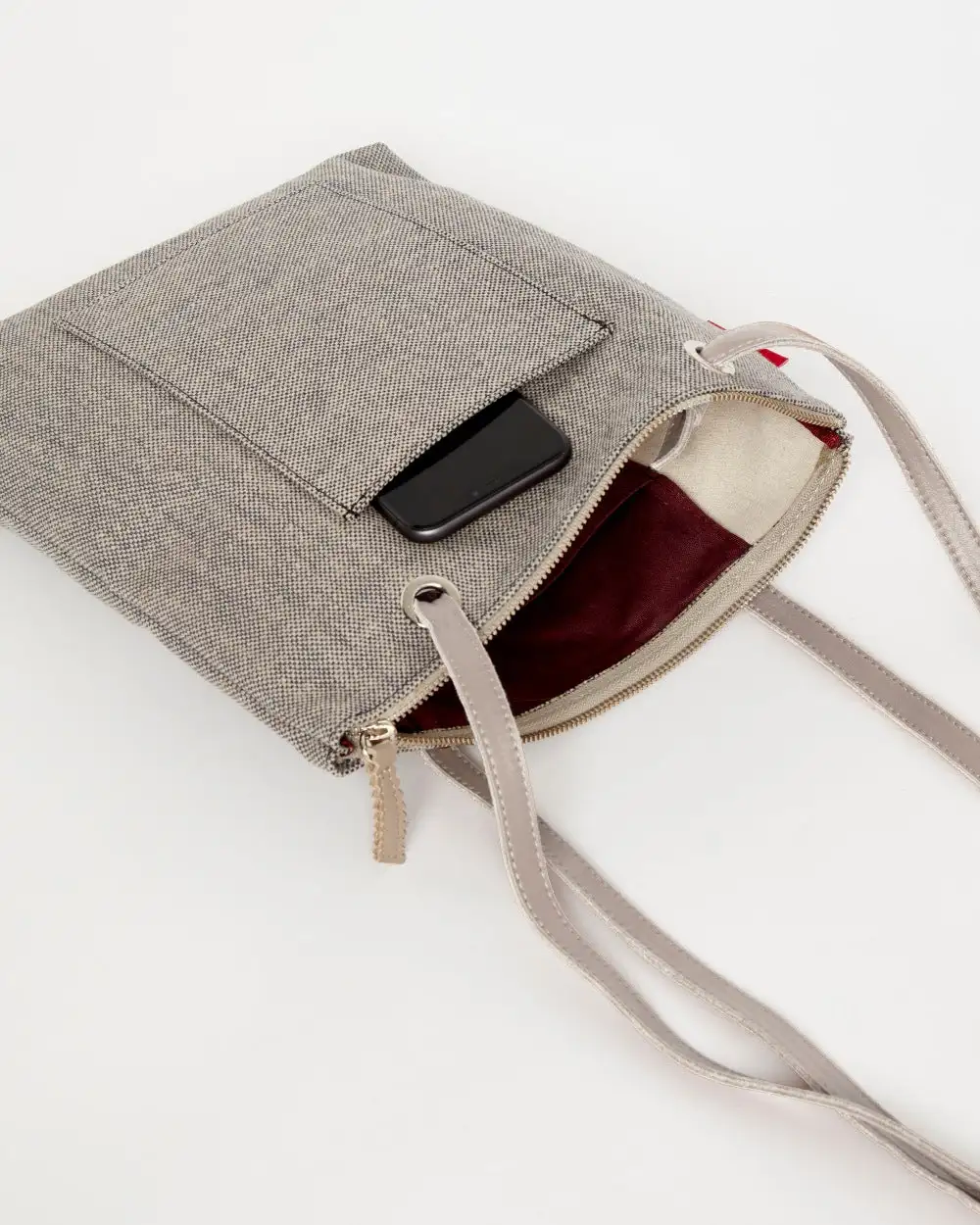 GRAY CANVAS Mini Backpack Bag - Image 77