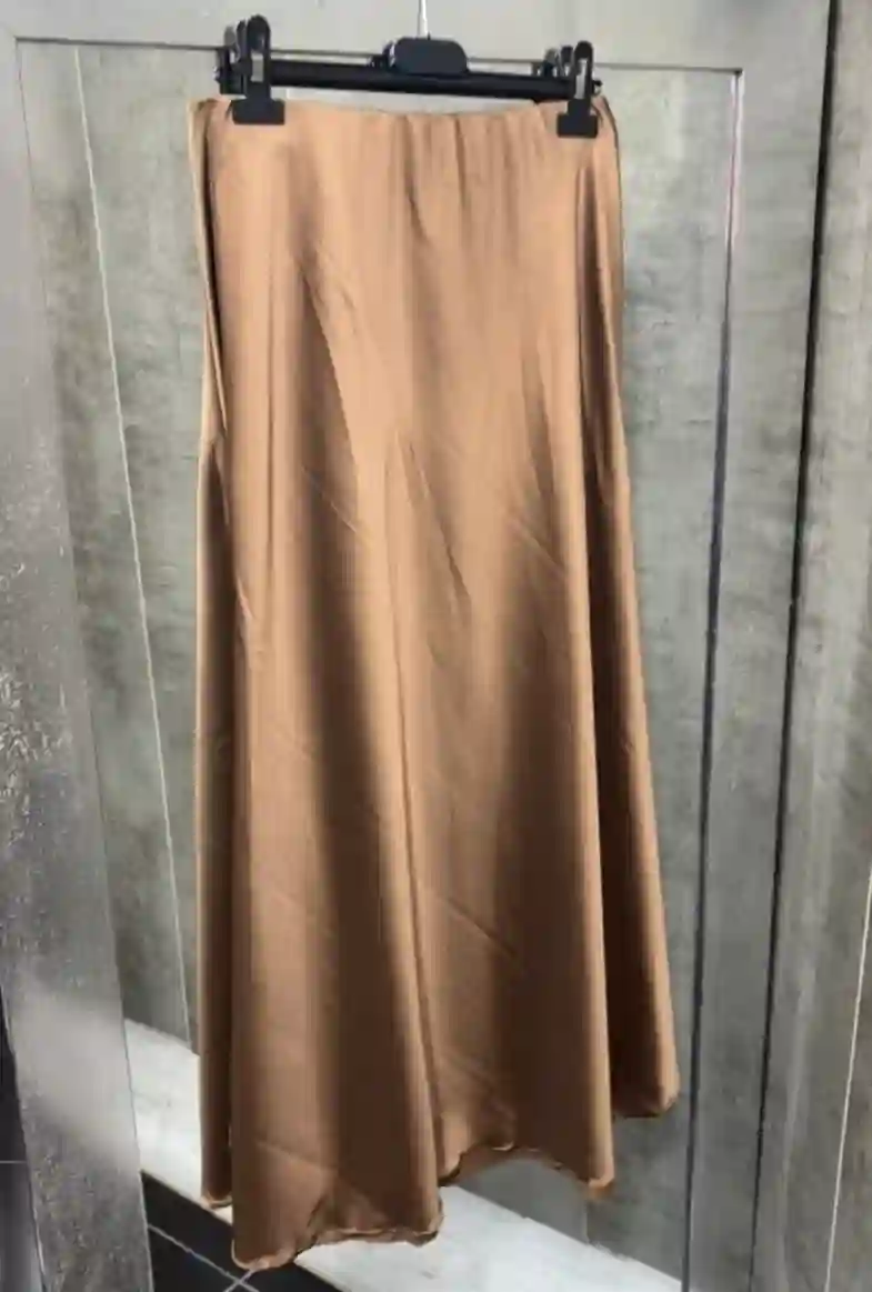 FALDA RASO CAMEL