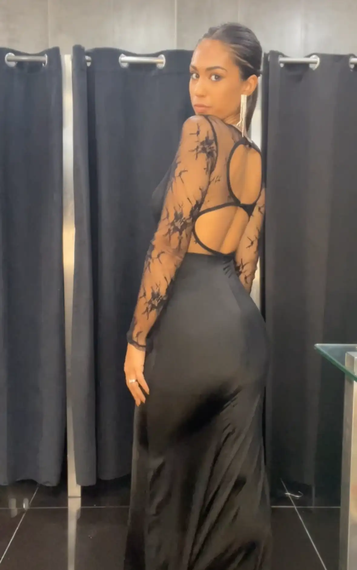 VESTIDO ENCAJE NEGRO - Imagen 3