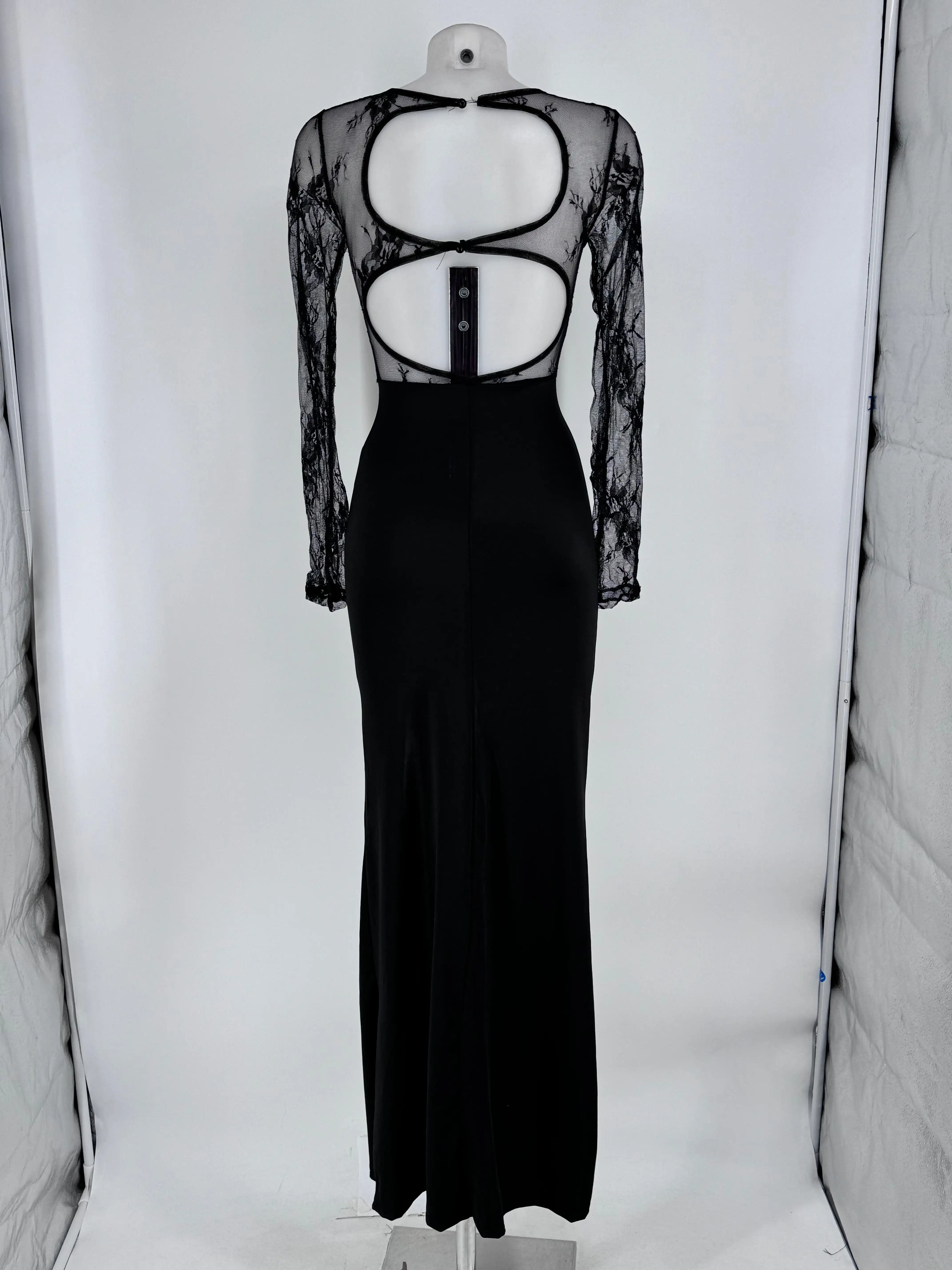 VESTIDO ENCAJE NEGRO - Imagen 5