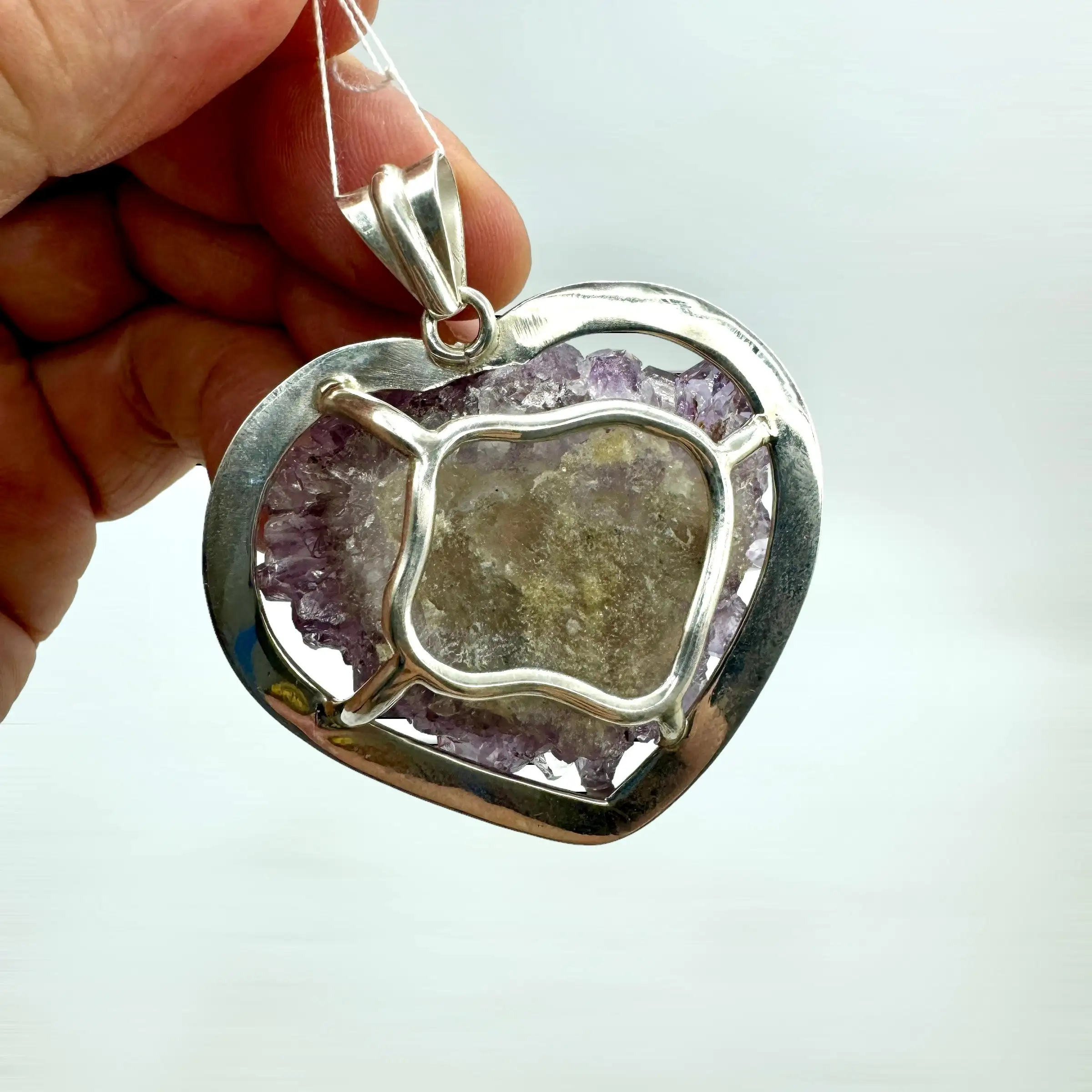 AMATISTA CORAZÓN COLGANTE PLATA DE LEY - Imagen 3