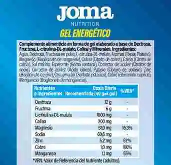 GEL ENERGETICO DEPORTISTAS SABOR FRESA PLATANO JOMA