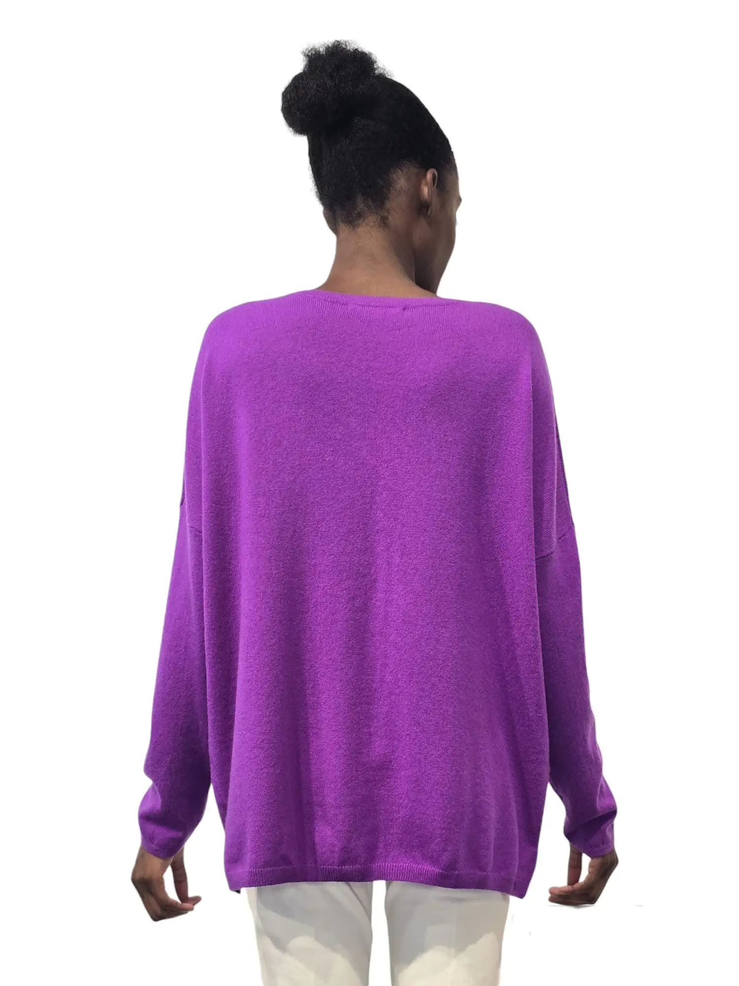 Jersey de cachemir con cuello de pico - Imagen 4