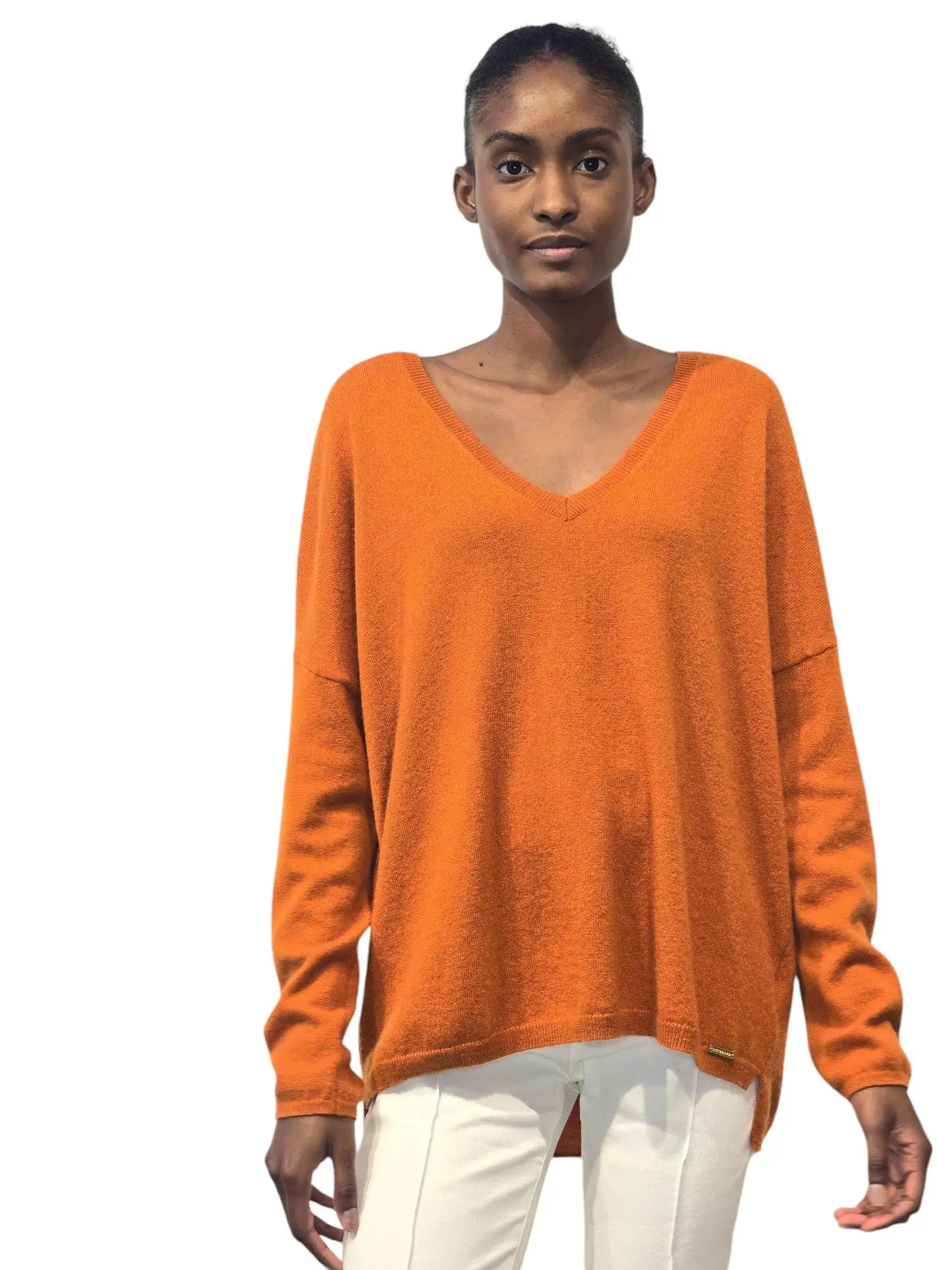 Jersey de cachemir con cuello de pico - Imagen 5