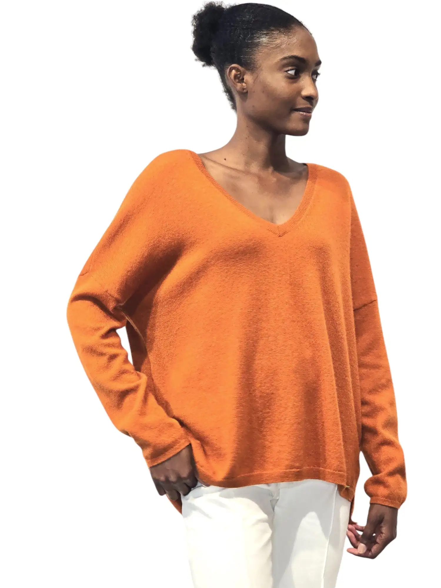 Jersey de cachemir con cuello de pico - Imagen 6