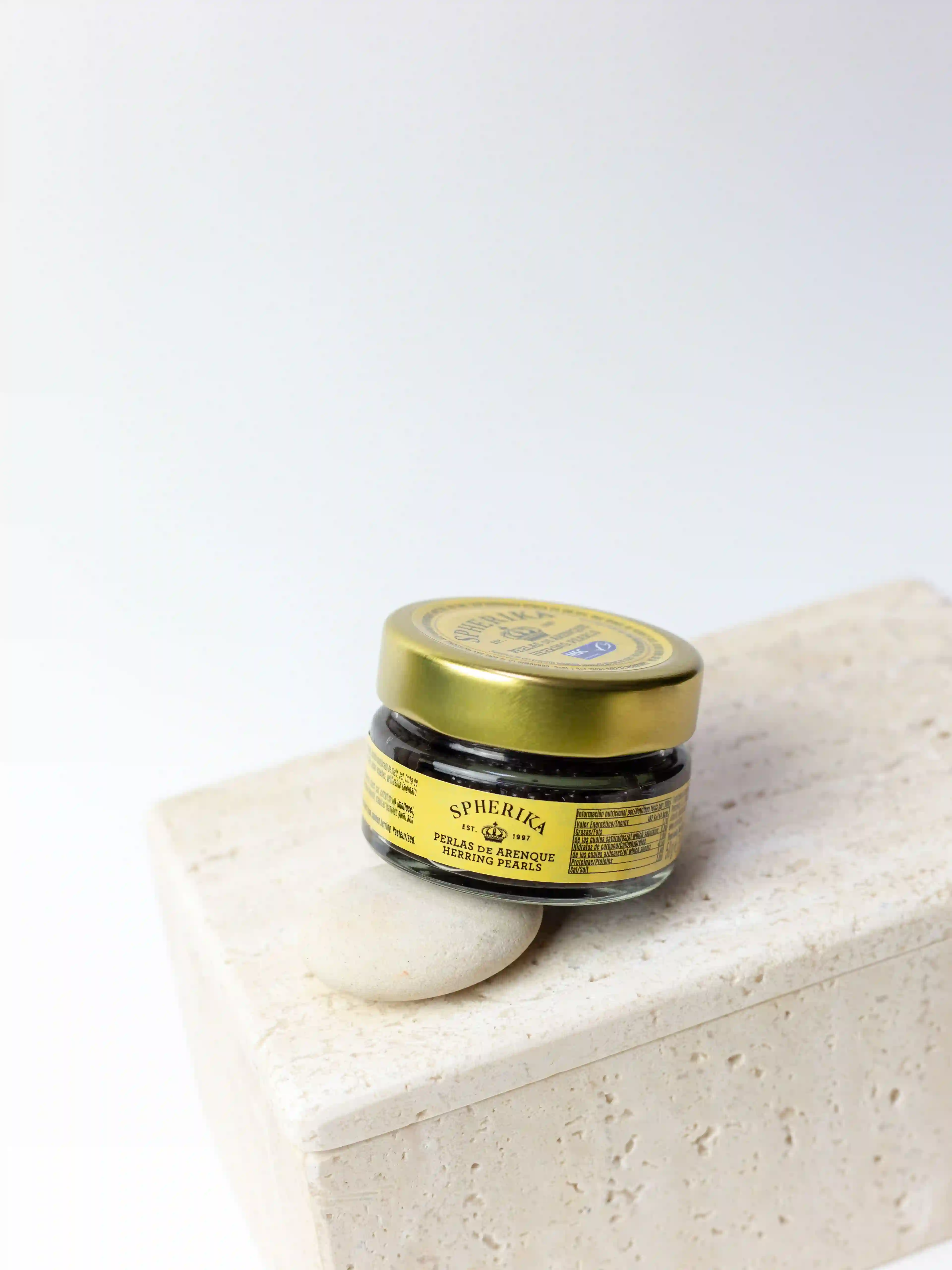 SPHERIKA, black smoked herring spheres 50g