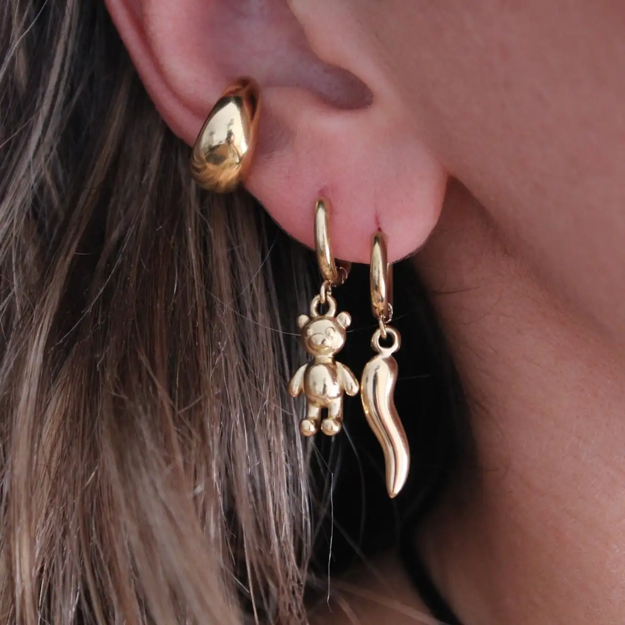 Pendiente Chili Gold - Imagen 3