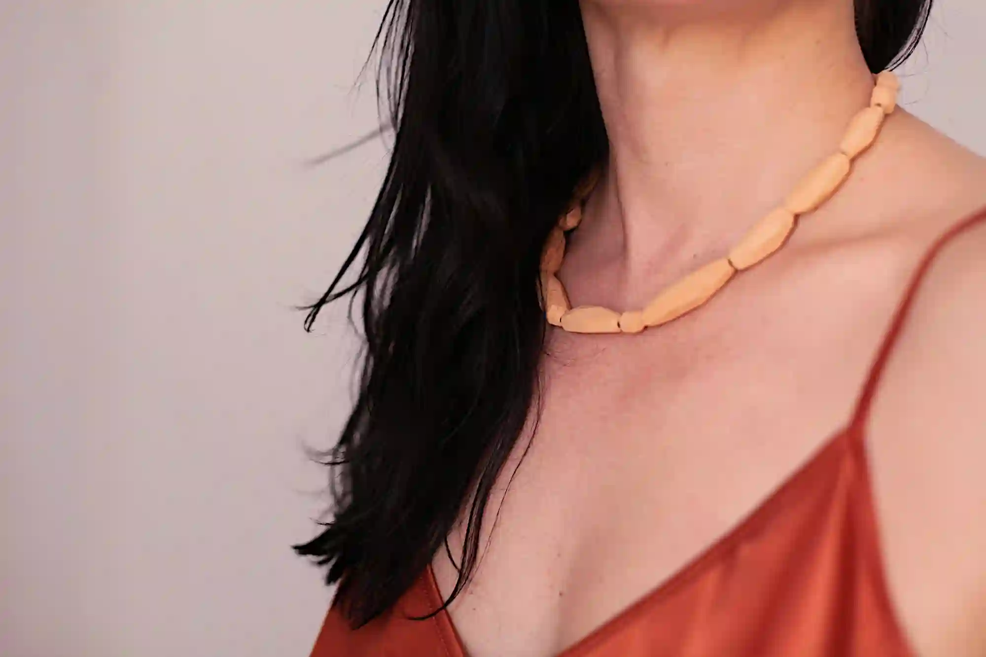 Collar de cerámica facetada - listo para enviar - OOAK