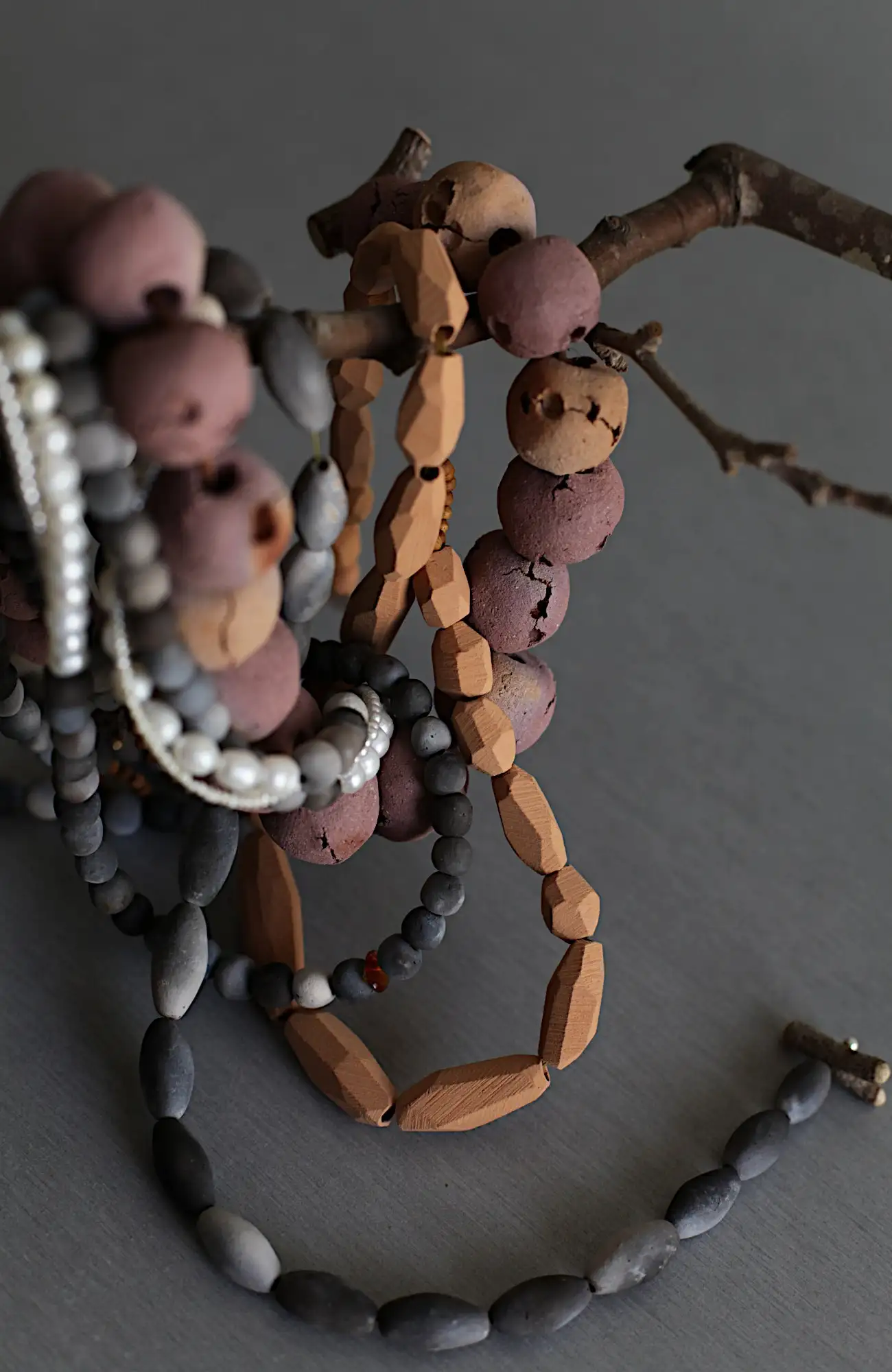 Collar de cerámica facetada - listo para enviar - OOAK - Imagen 7