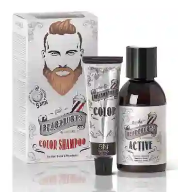Tinte para Barba y Bigote - Champú de Color ''5N'' Castaño Claro