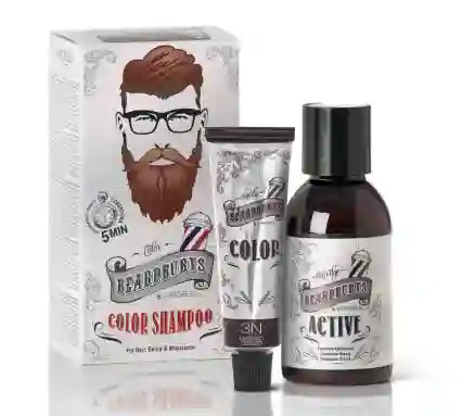 Tinte para Barba y Bigote - Champú de Color ''3N'' Castaño Oscuro