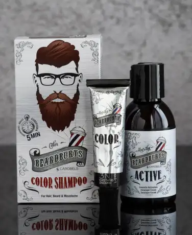 Tinte para Barba y Bigote - Champú de Color ''3N'' Castaño Oscuro - Imagen 2