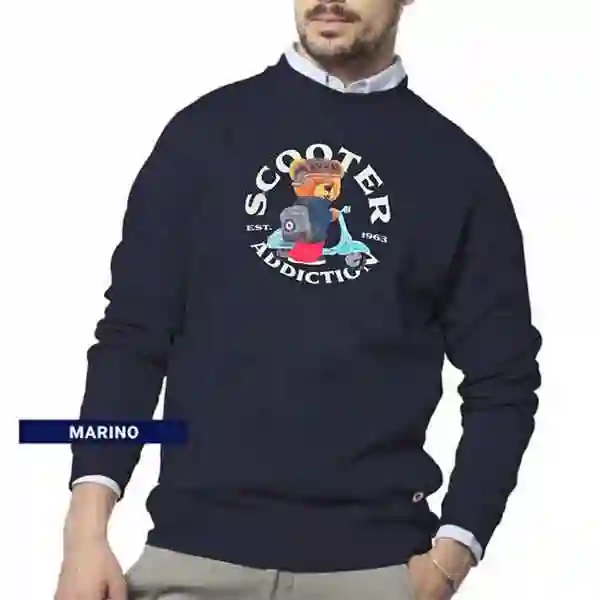 Scooter back pack sweatshirt