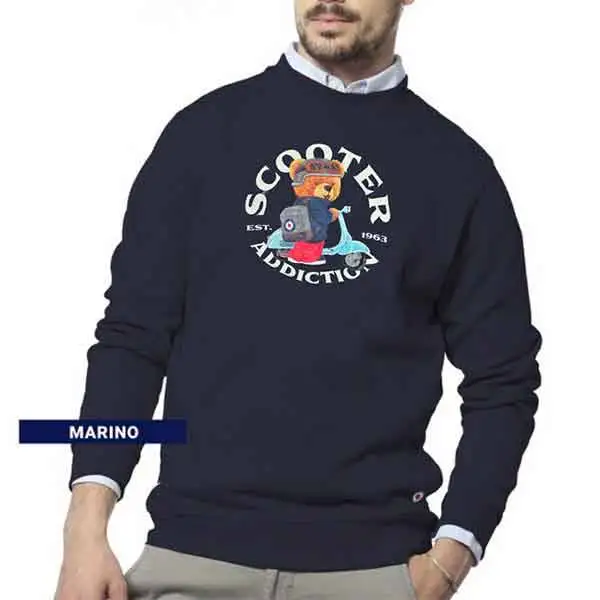 Scooter back pack sweatshirt