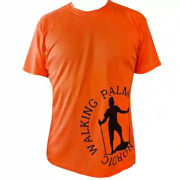 Unisex orange Nordic Walking Palma technical t-shirt