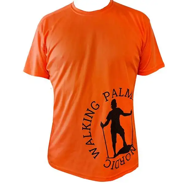 Unisex orange Nordic Walking Palma technical t-shirt