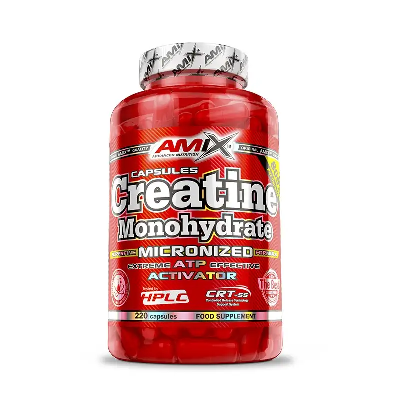 Amix creatina monohidrato 800mg 220 cápsulas