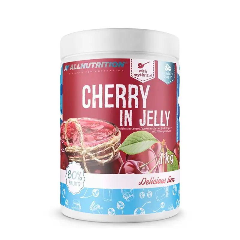 Mermelada de cereza 80% fruta sin azúcar agregada, 1 kg, All nutrición