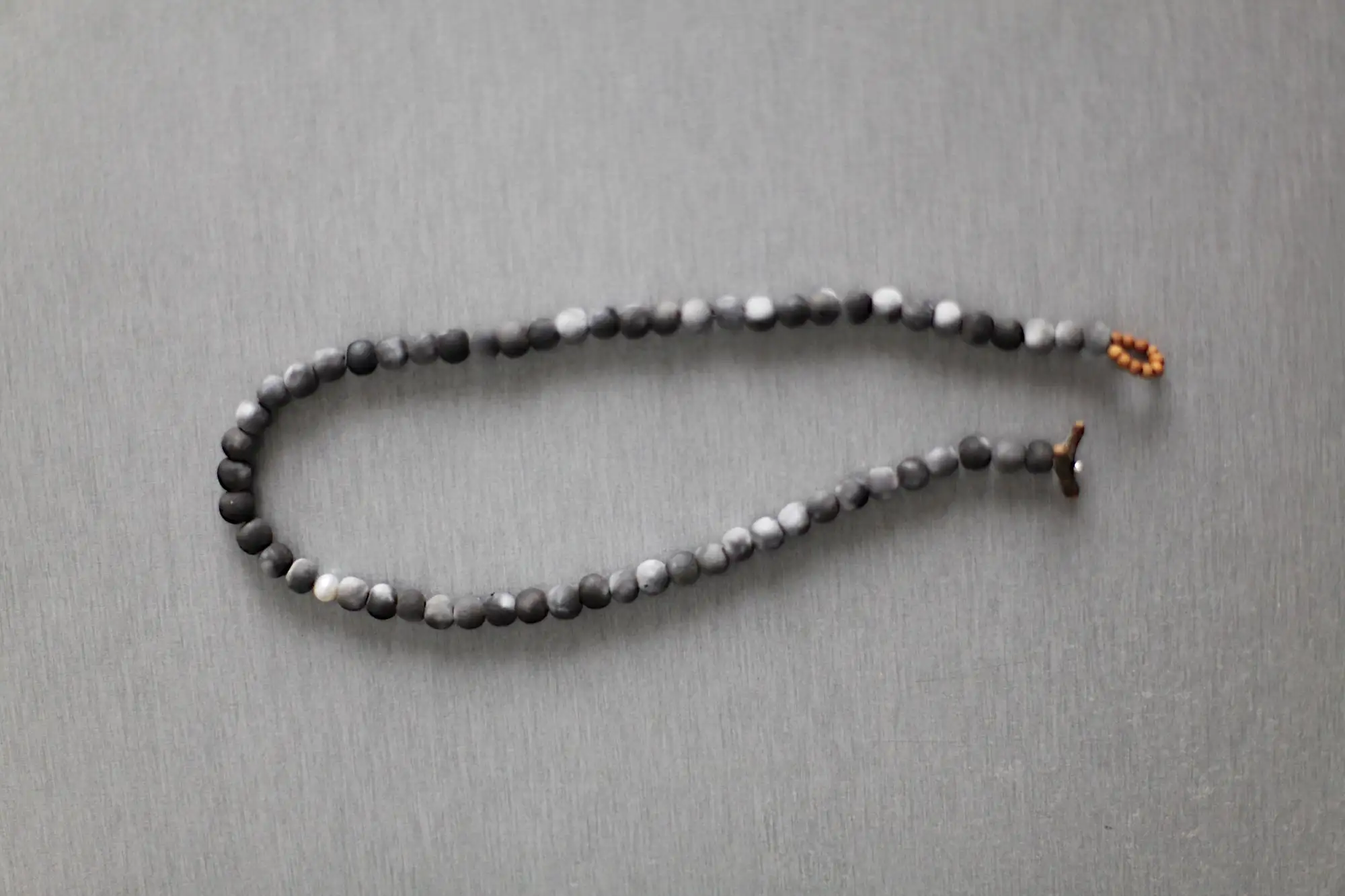 Llucia - Raised from ashes ceramic beaded necklace 42cm - Image 6