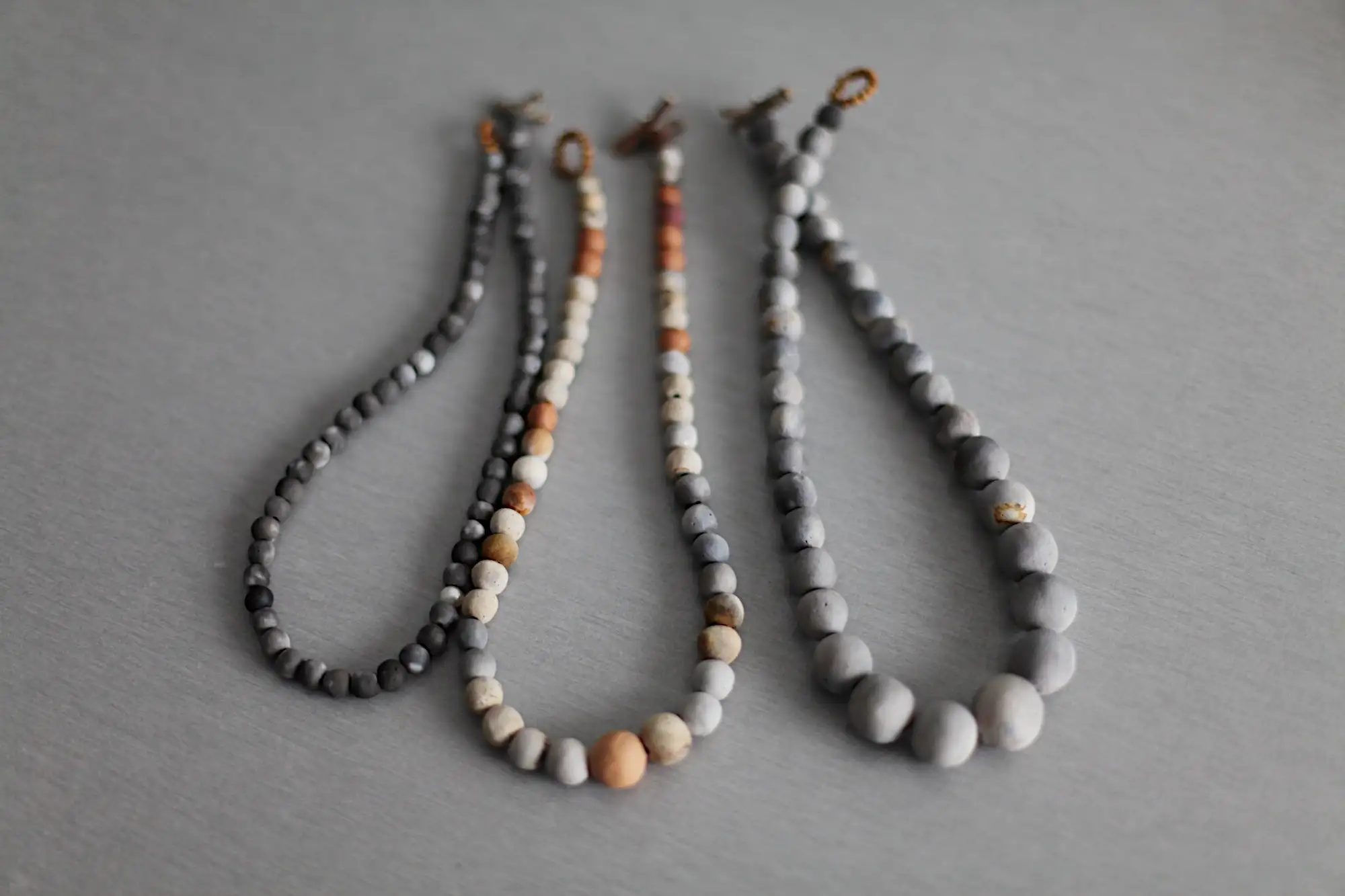 Llucia - Raised from ashes ceramic beaded necklace 42cm - Image 8