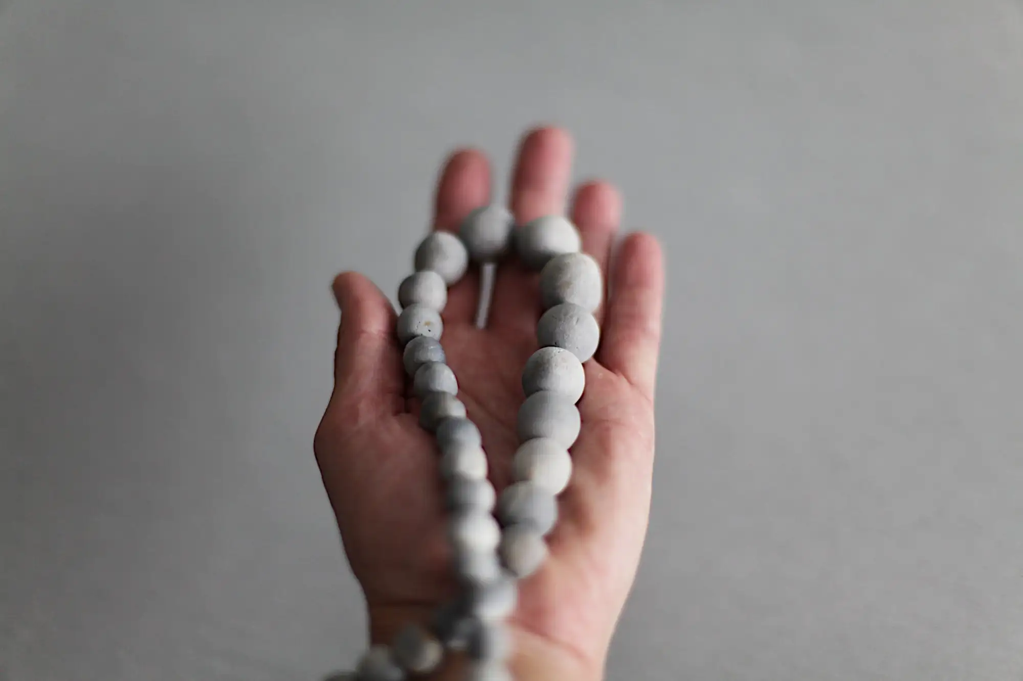 Moons Vera smoke fired ceramic necklace 46cm long OOAK - Image 6