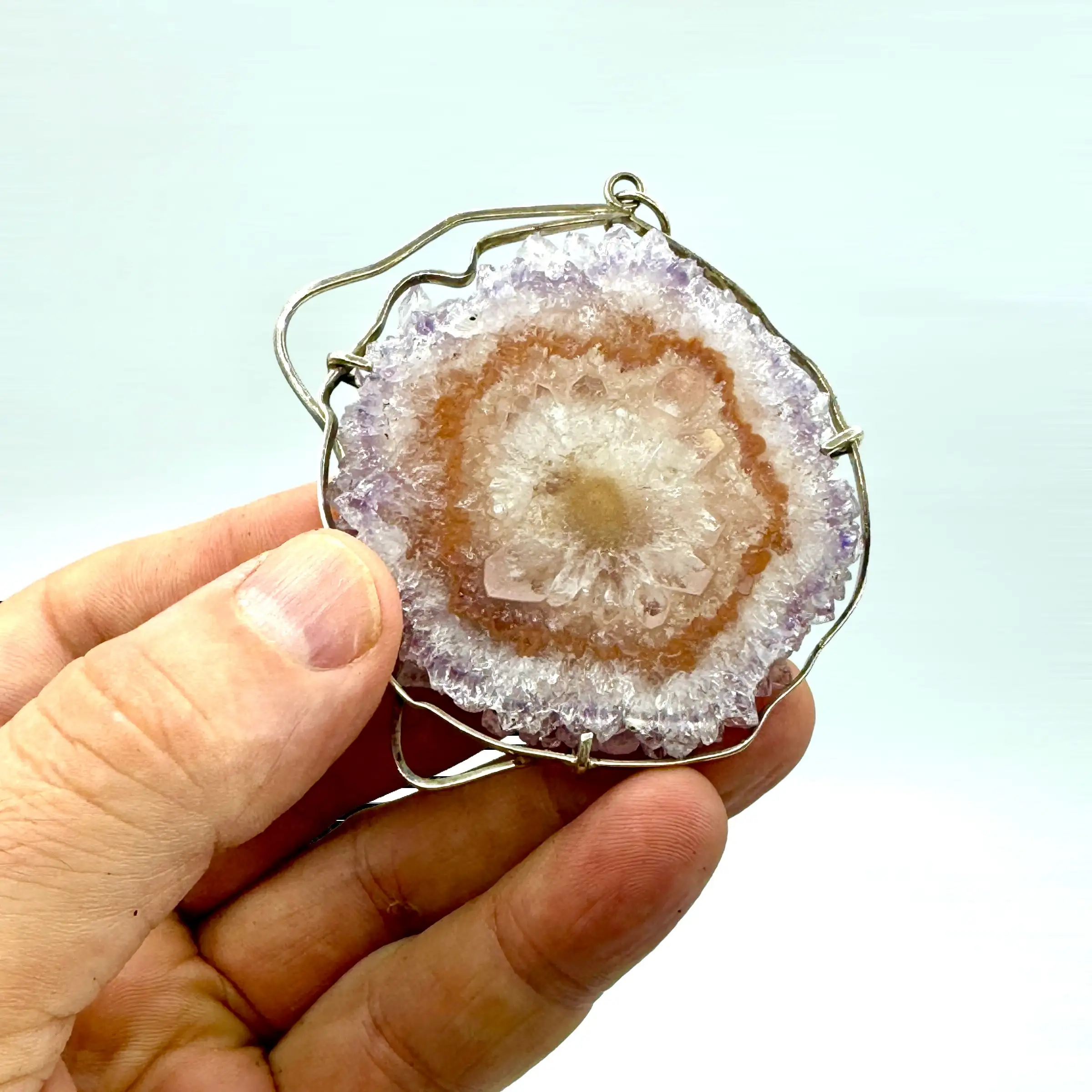 AMATISTA RODAJA COLGANTE DE PLATA - Imagen 3