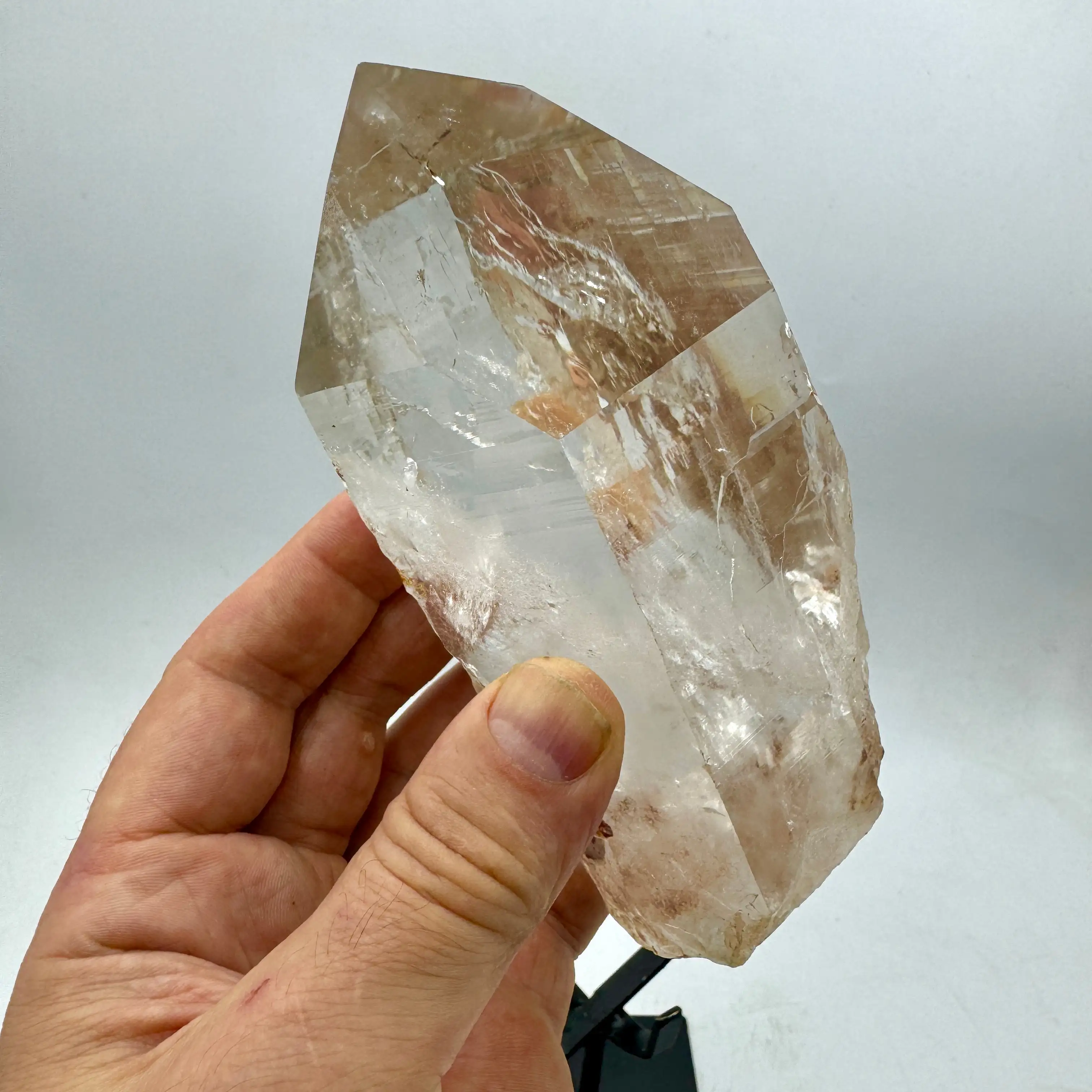 CUARZO DIAMANTINA CON BASE METÁLICA - Imagen 2