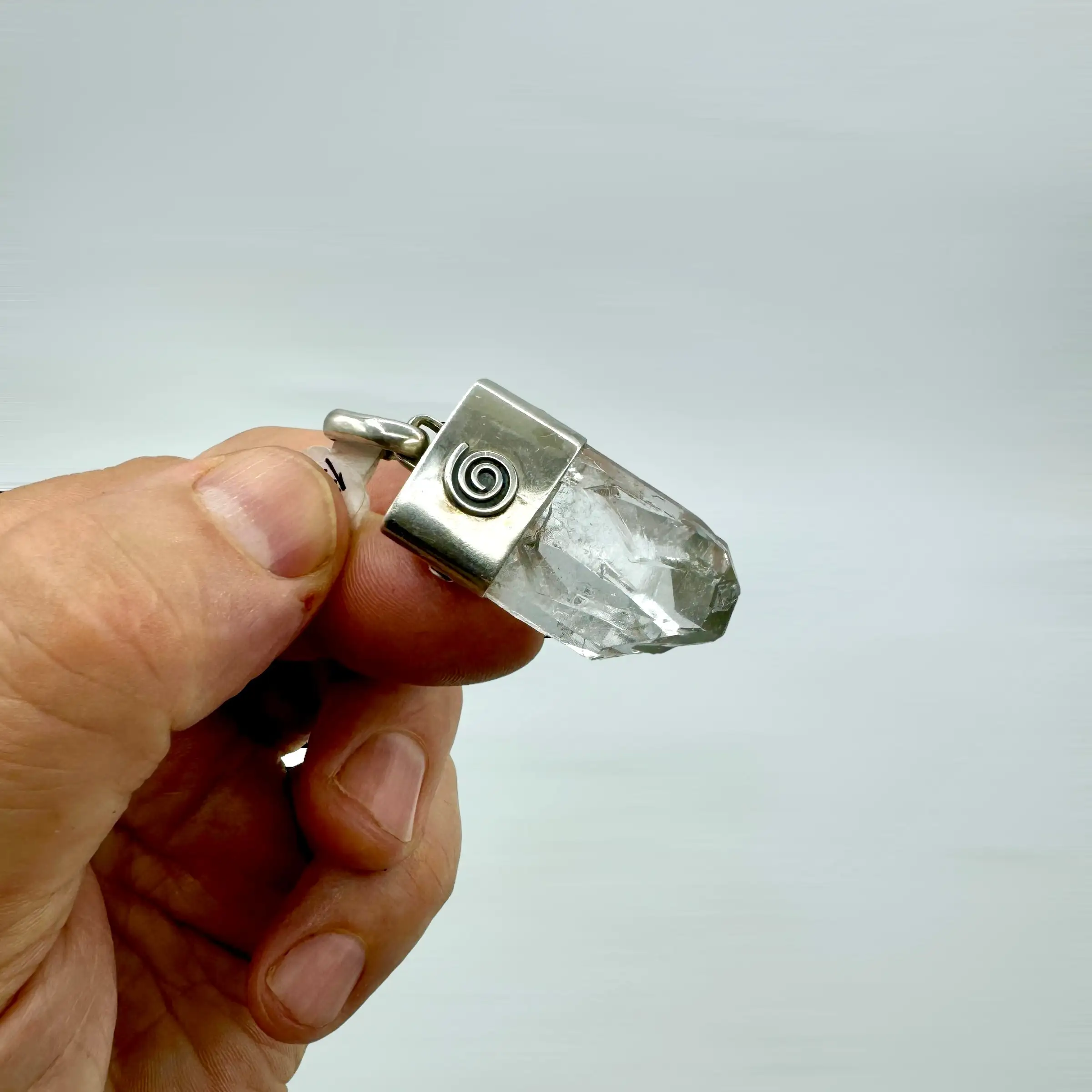 CUARZO HIMALAYA COLGANTE EN PLATA DE LEY - Imagen 3