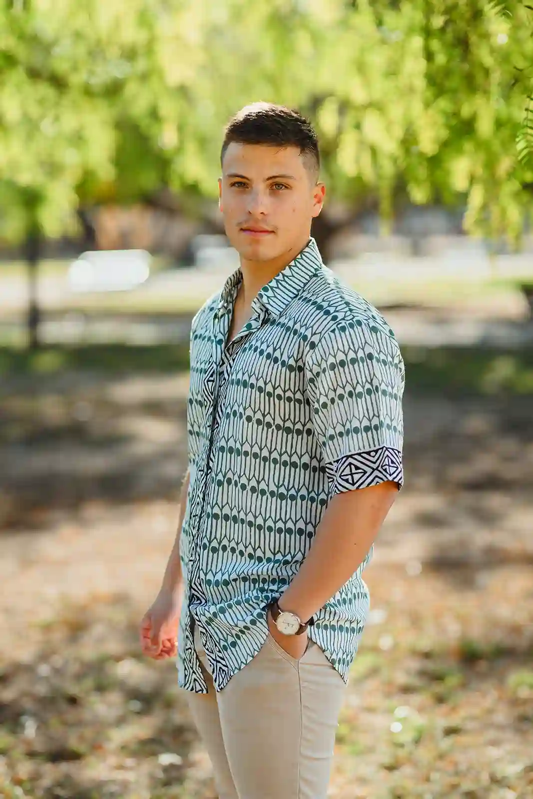 Camisa etnica unisex en rayón
