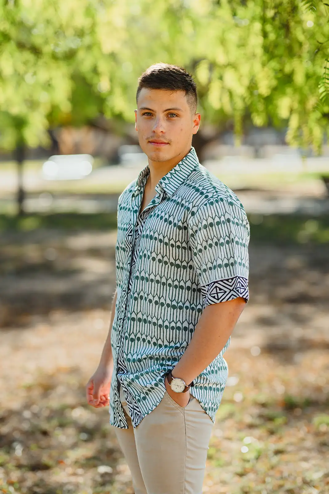 Camisa etnica unisex en rayón