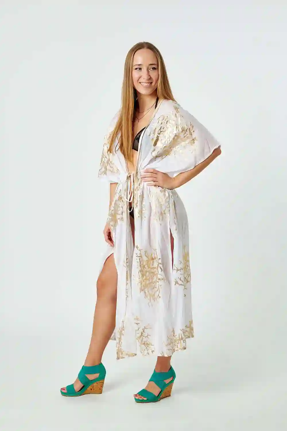 Kimono Largo Algodón Print
