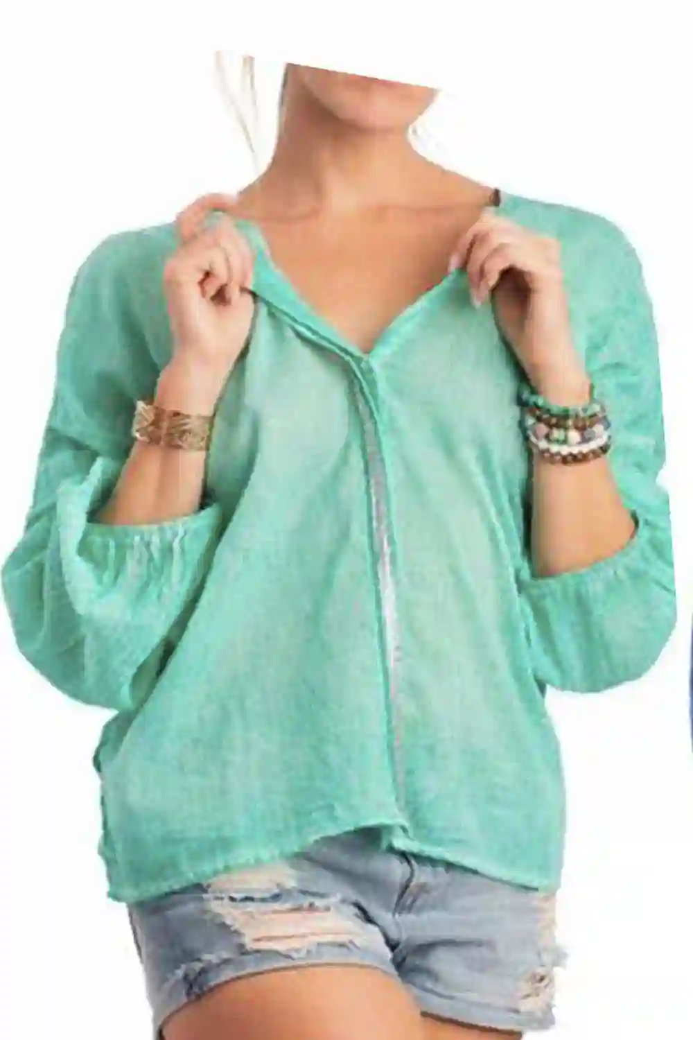 Blusa Algodón Botones