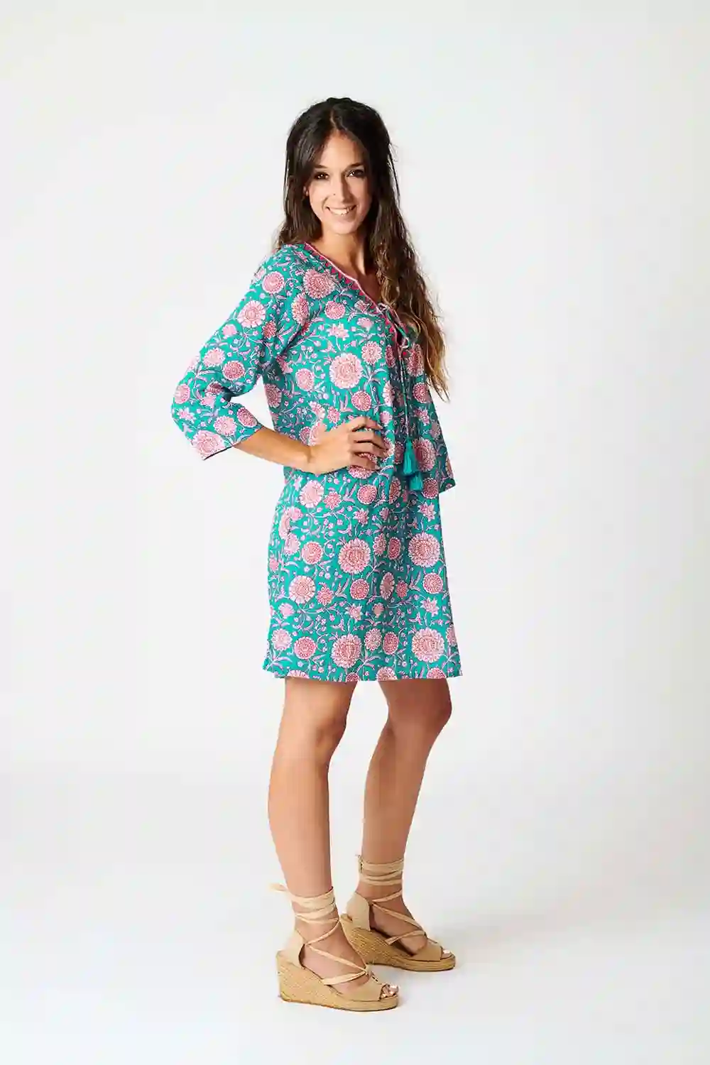 Kurta Algodón Flores