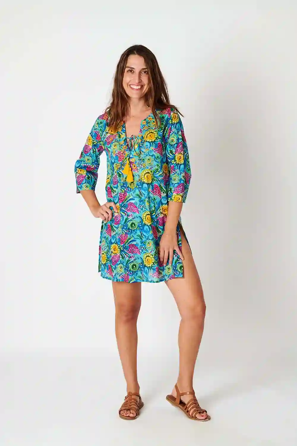 Kurta Algodón Flores