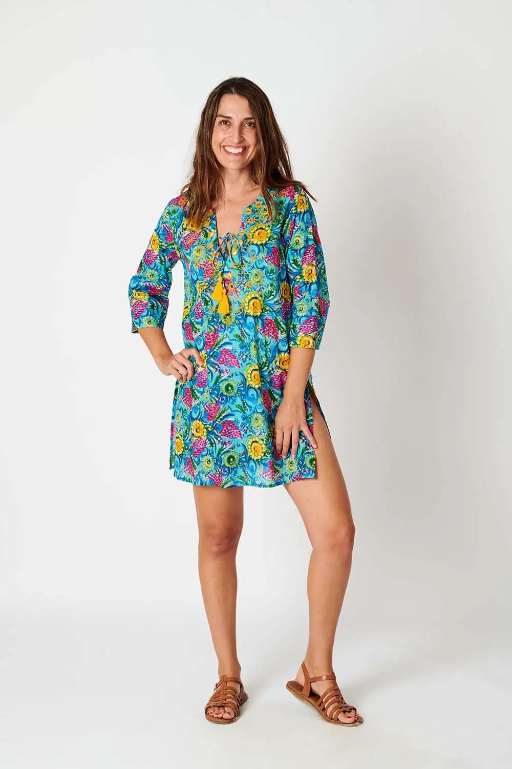 Kurta Algodón Flores