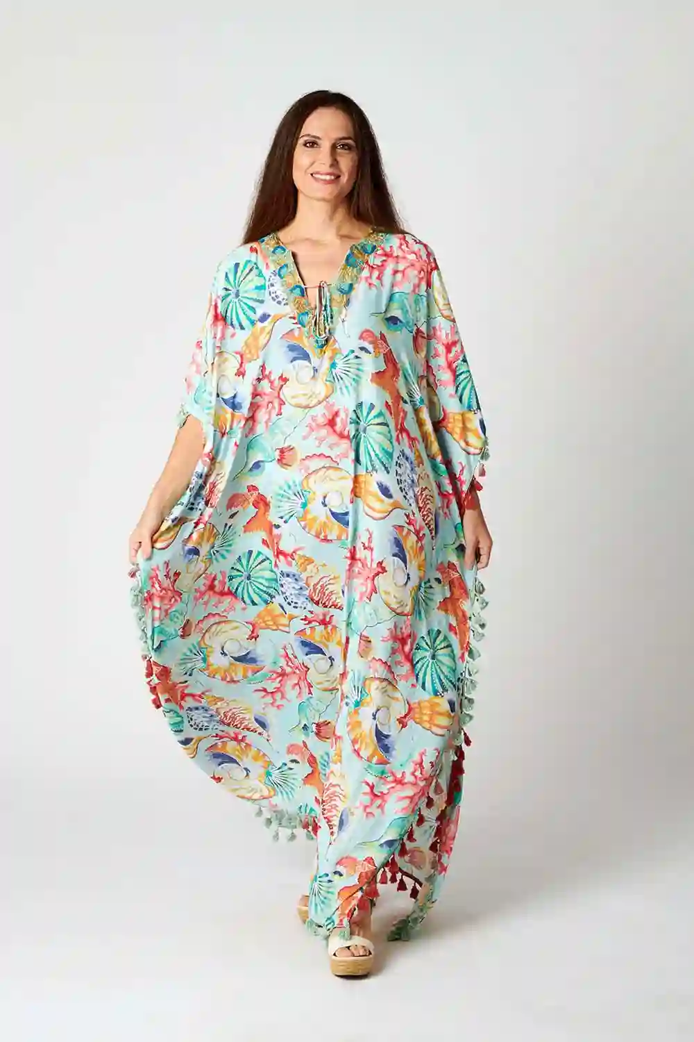Kaftan Poliester Corales/Limones