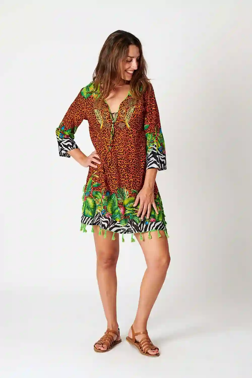 Kurta Algodón Animal Print