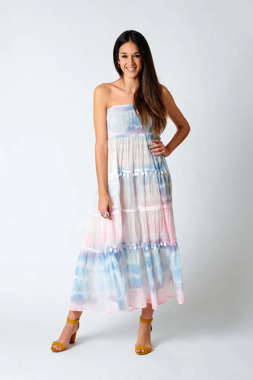 Vestido Largo Algodón Tie-Dye