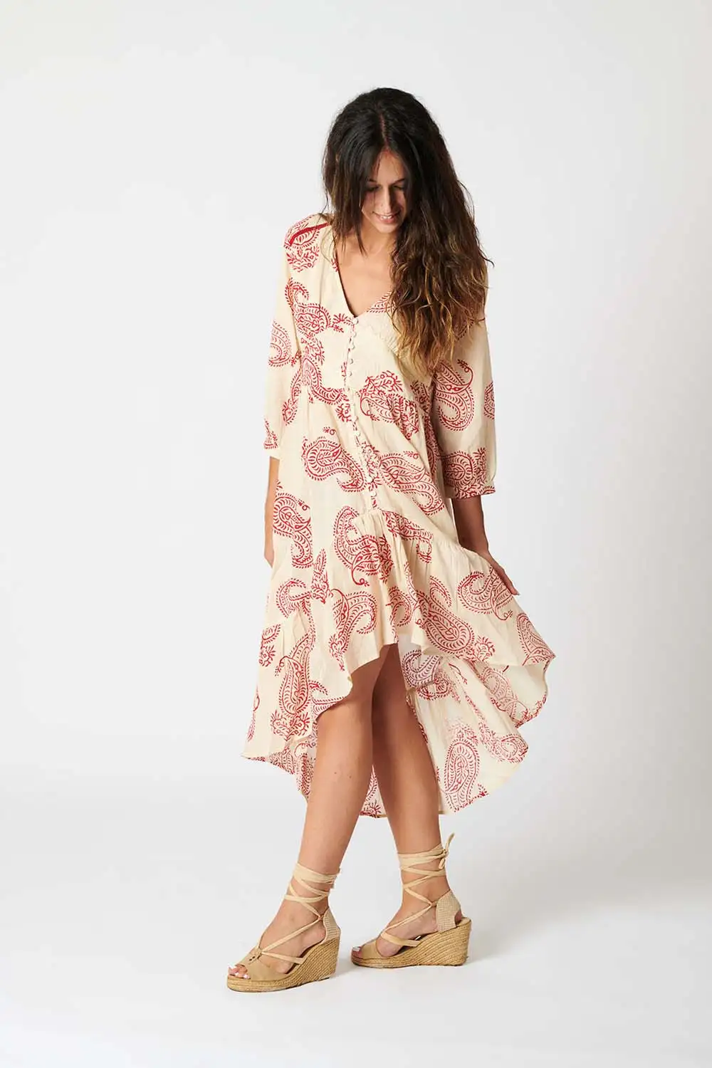 Vestido Algodón Asimétrico