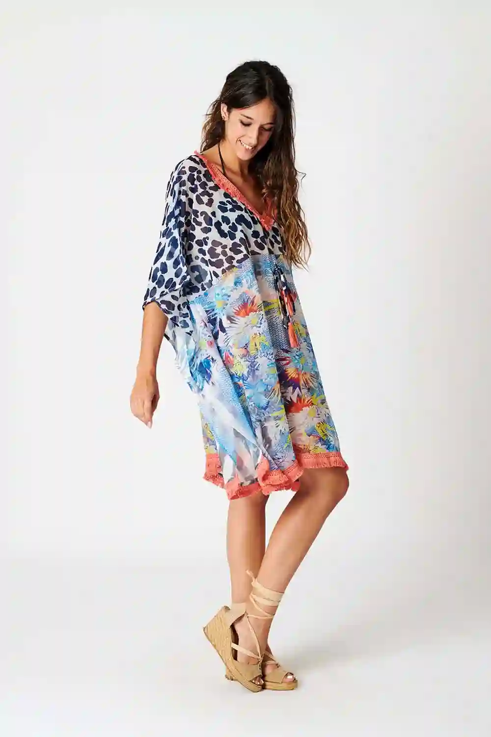 Poncho Poliester Leopardo
