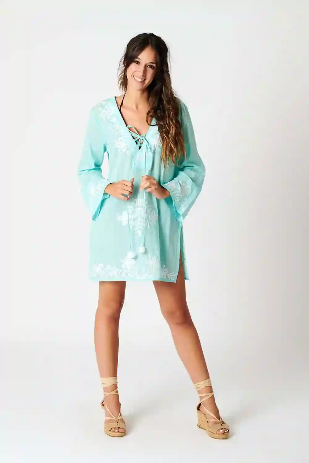 Kurta Algodón Bordada